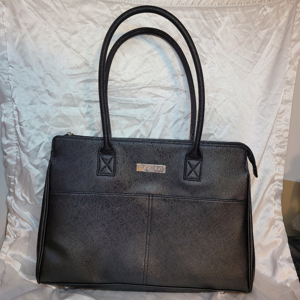 MARY KAY Roomy Large Black Shoulder Tote Travel Bag Purse Consultant Starter